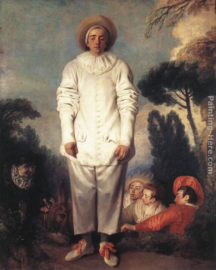 Gilles painting - Jean-Antoine Watteau Gilles art painting